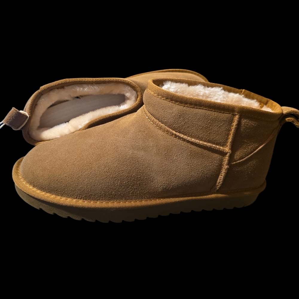 Cozy Tan Suede Ankle Boots